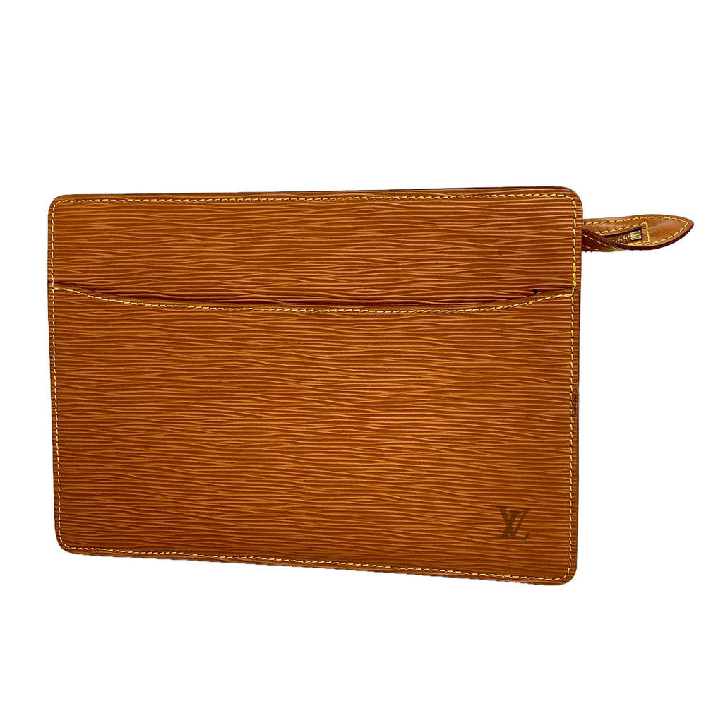 Louis Vuitton Epi Pochette Homme Clutch Bag Leather Brown